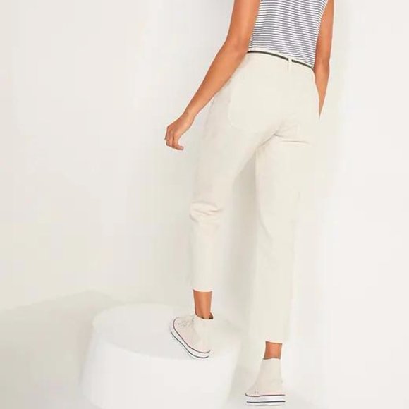 New Old Navy High-Waisted Slouchy Straight Cropped Workwear Jeans for Women - Picture 6 of 6